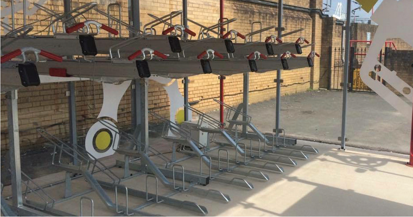 two tier bicycle racks