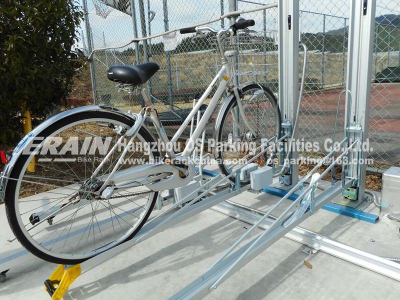 Lockable two tier bike racks