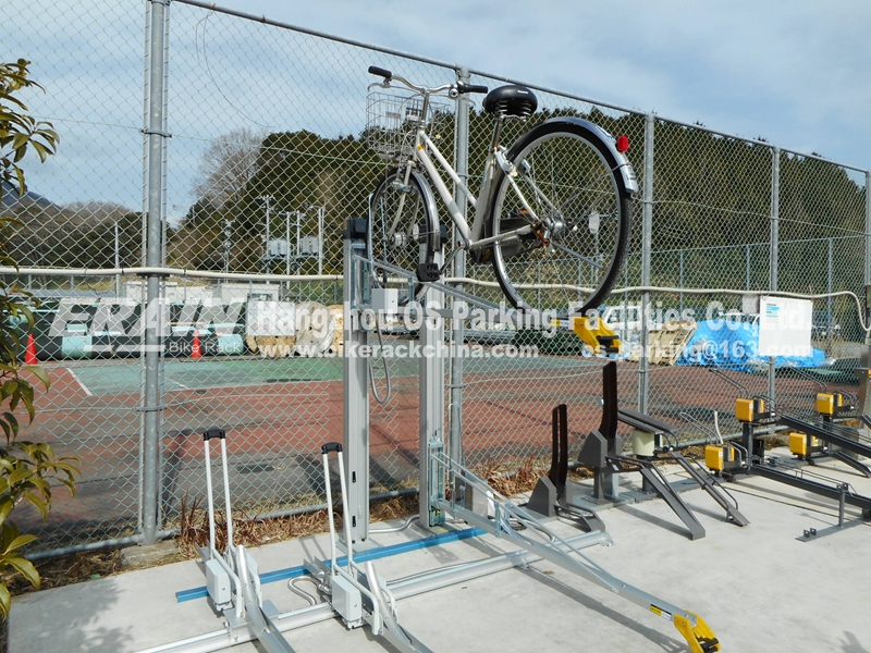 Two tier bike racks with intelligent locks