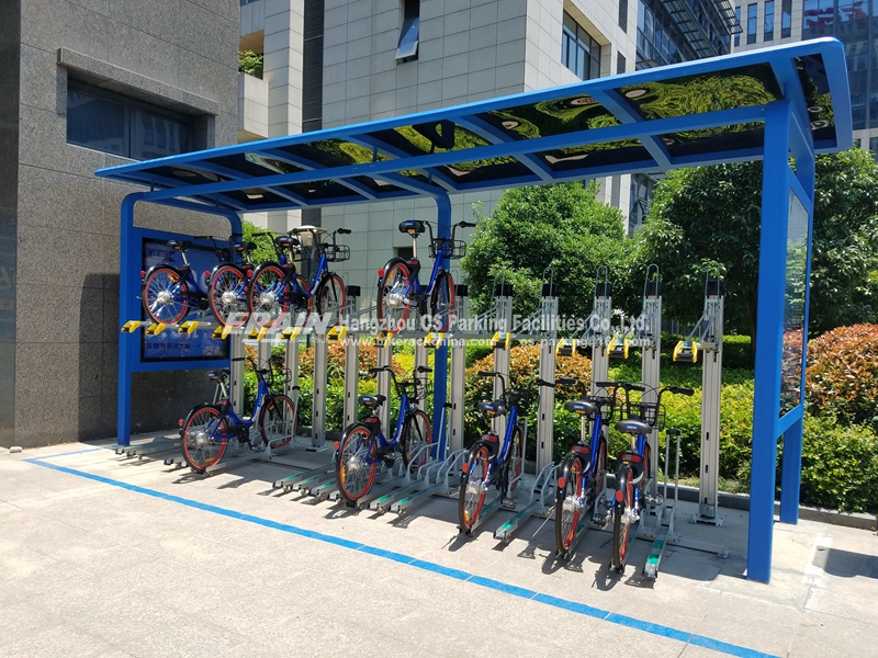 two tired bike racks