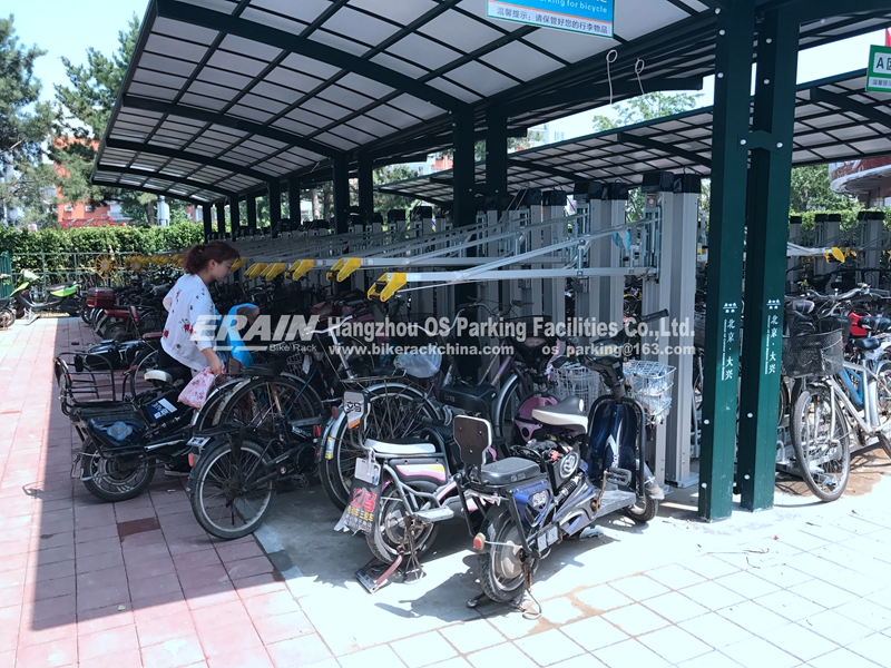 Double Decker Bike Racks with shelter