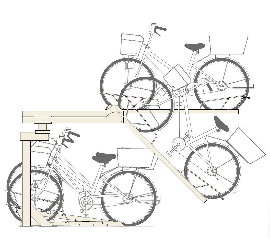 2 tier bike rack